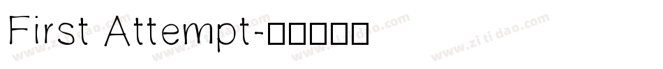 First Attempt字体转换